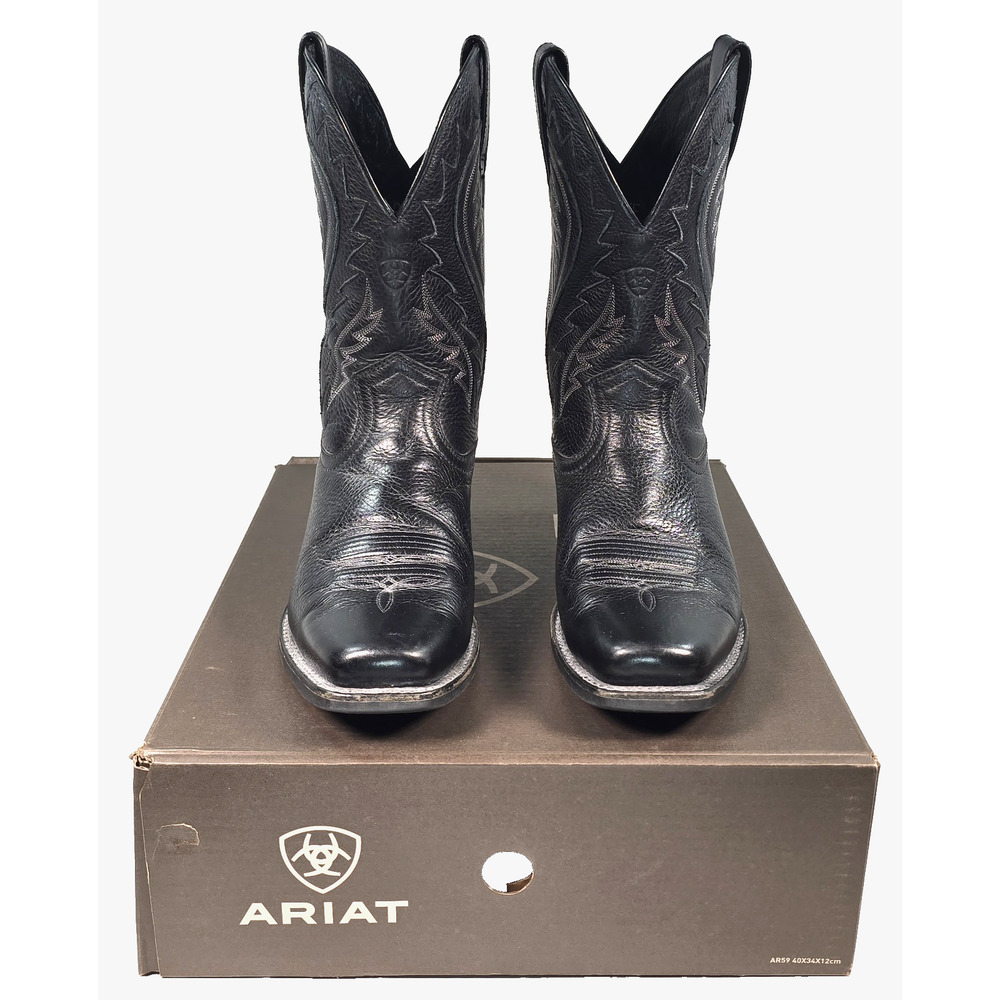Ariat Legend Phoenix Black Leather Western Cowboy Boots Men's Sz 9.5 EE 10010938
